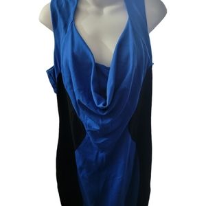 Stretch fit cowl neck, sleeveless dress